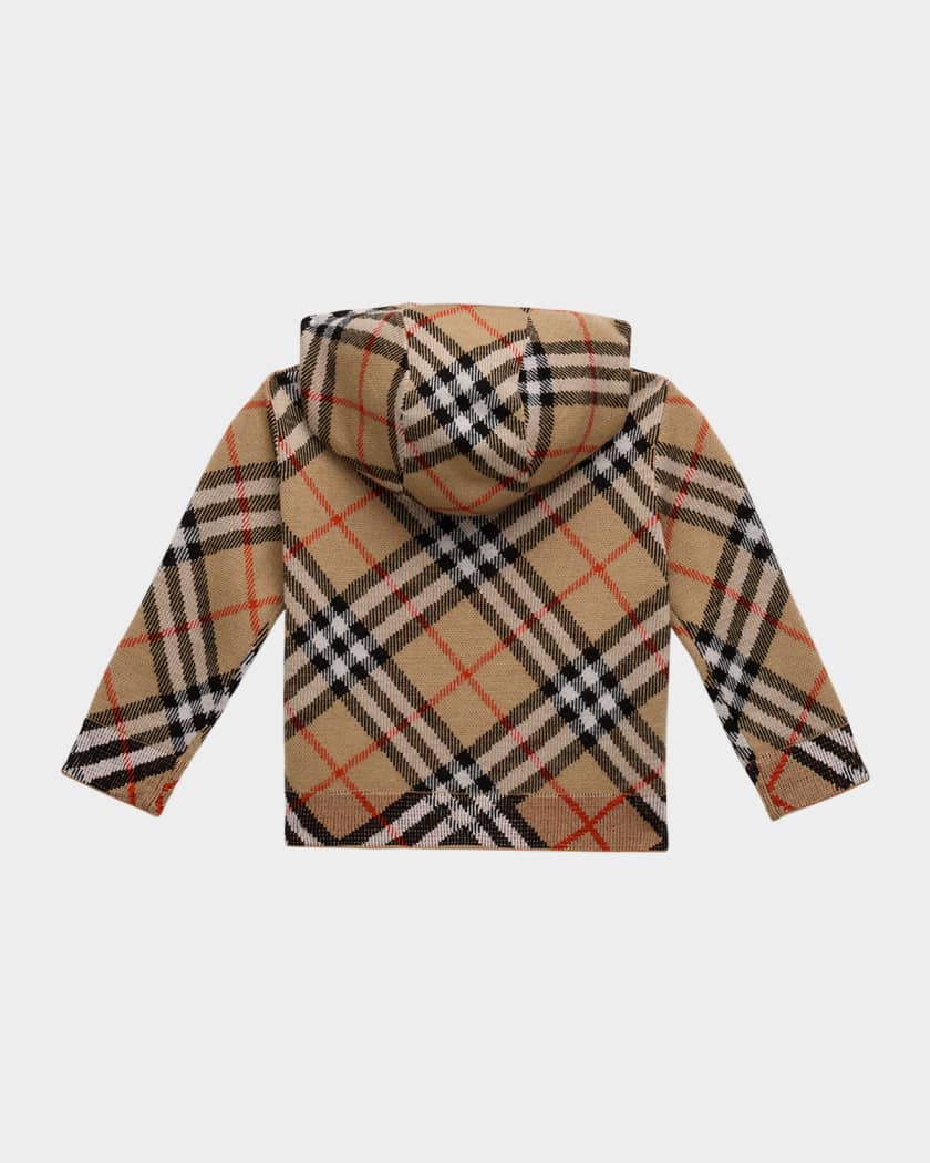 Boy's Jimmy Check-Print Hoodie