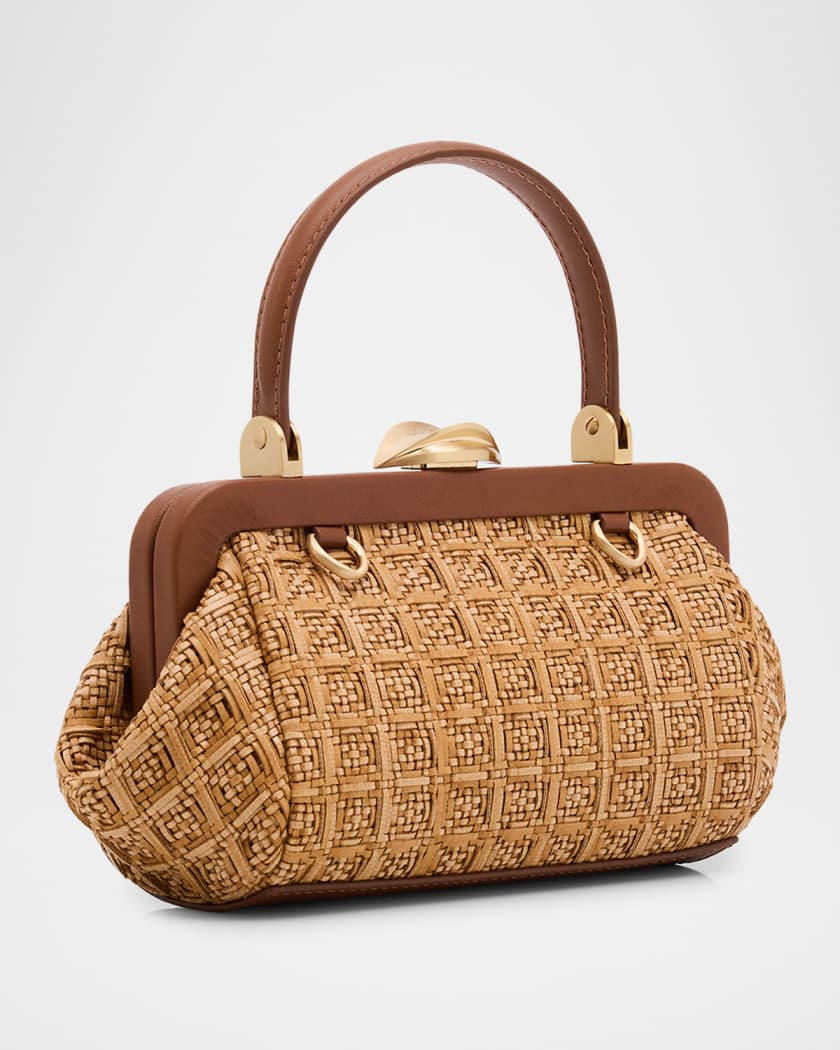 Zuma Frame Woven Crossbody Bag