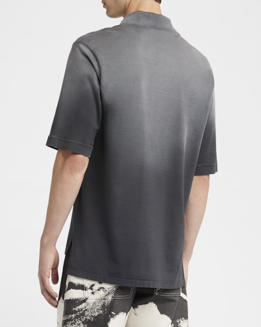 Men's Oversized Faded Polo Shirt