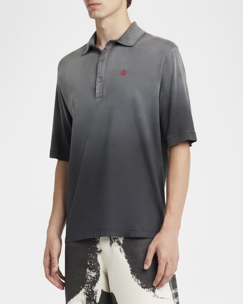 Men's Oversized Faded Polo Shirt