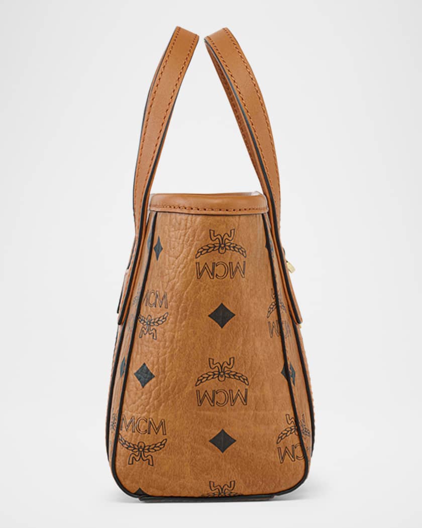 Toni Visetos Leather Shopper Shoulder Bag