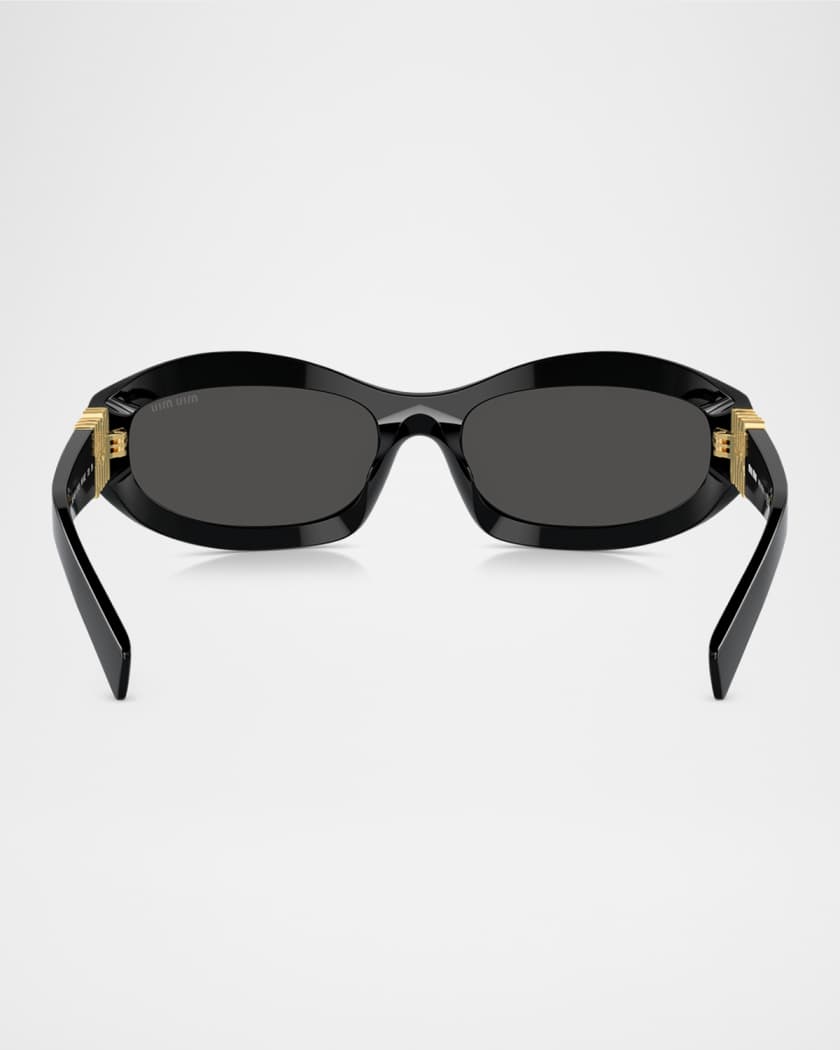 14ZSF Logo Oval Acetate Sunglasses