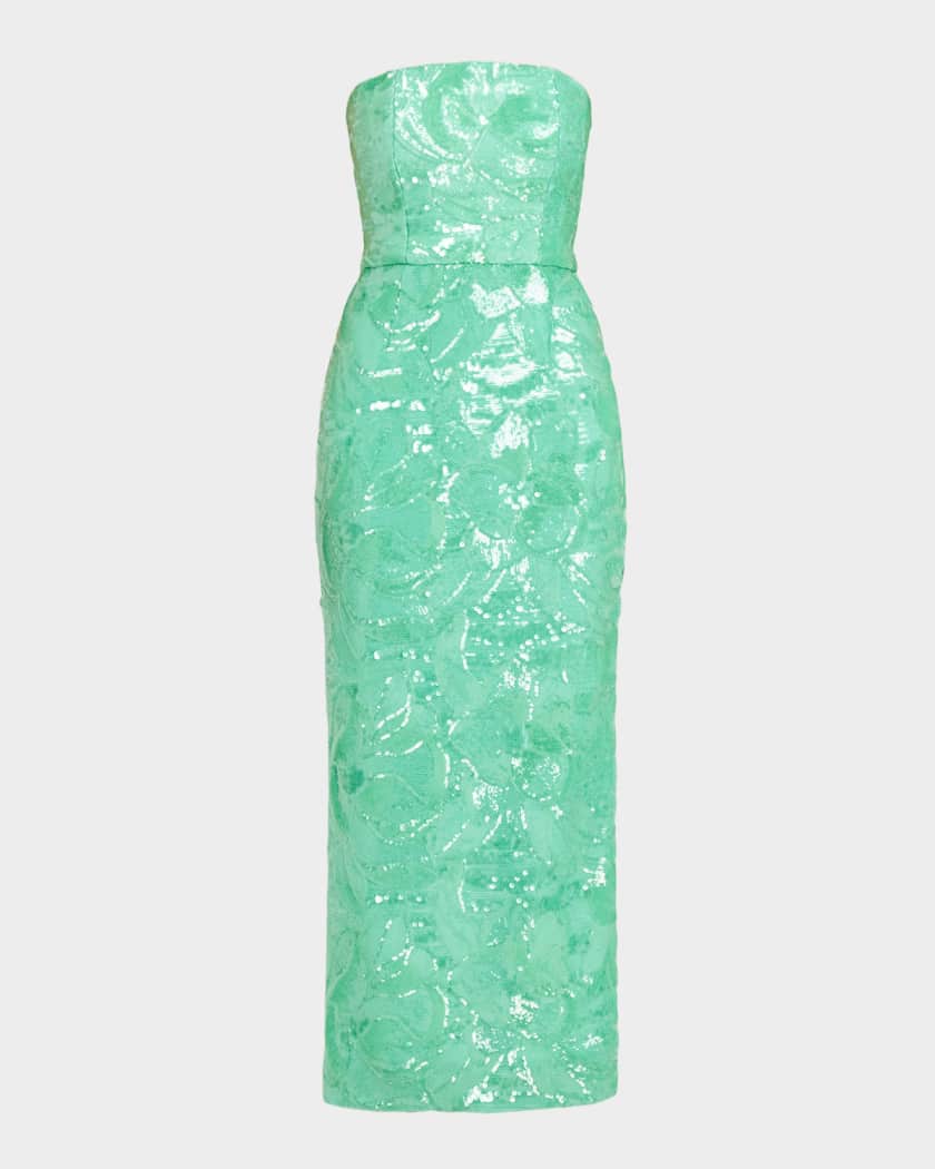 HELSI Leslie Strapless Sequin Column Gown | Neiman Marcus