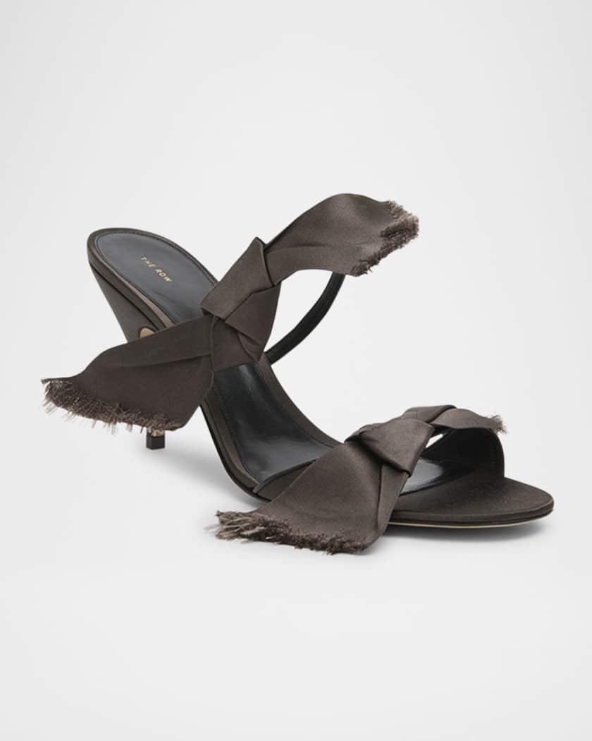 Vika Silk Knot Slide Sandals