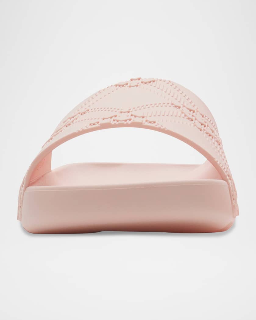 Dive Embossed Check Pool Sandals