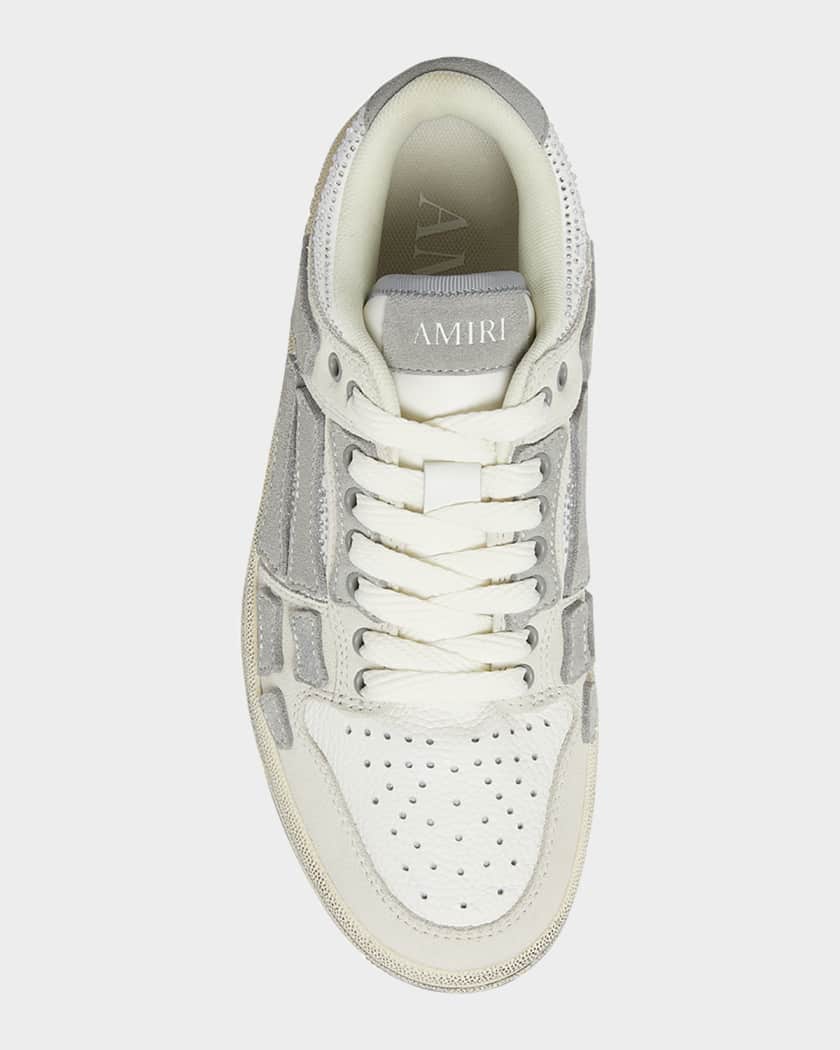 Skeleton Crystal Suede Low-Top Sneakers
