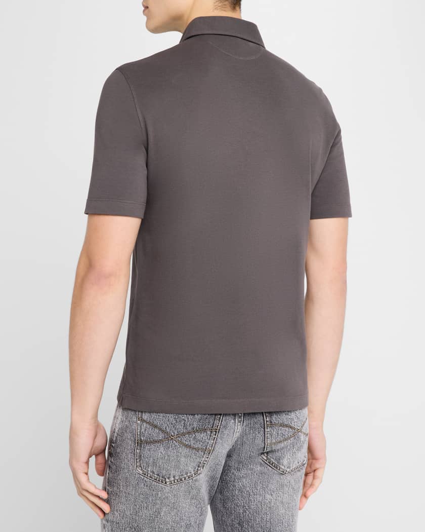 Men's Slim Cotton Polo Shirt