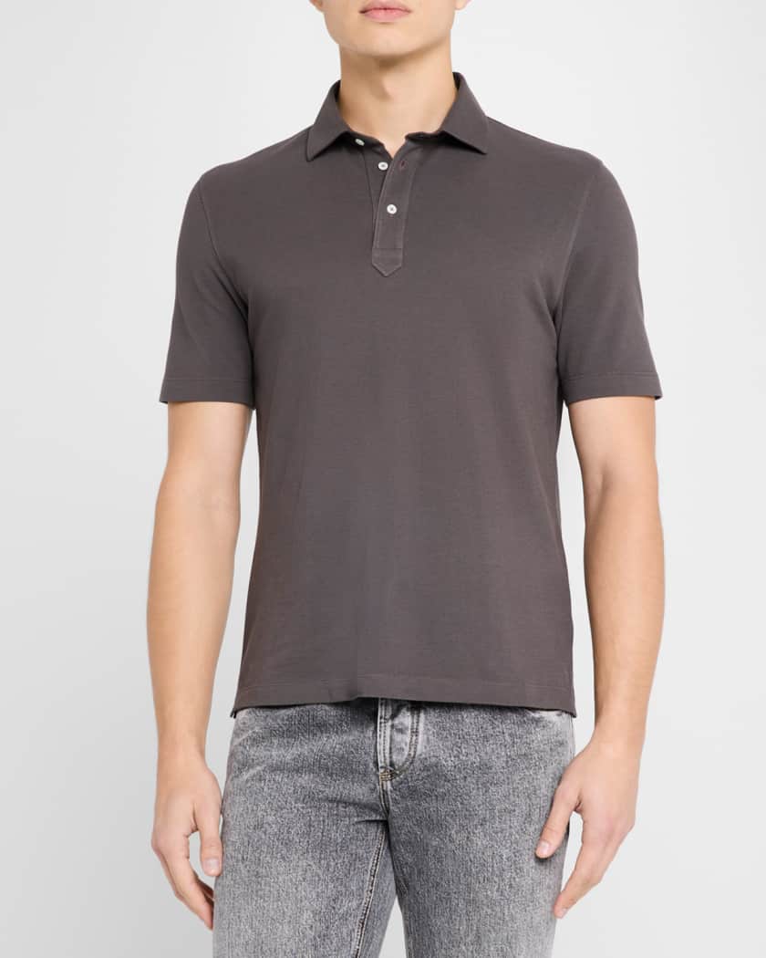 Men's Slim Cotton Polo Shirt