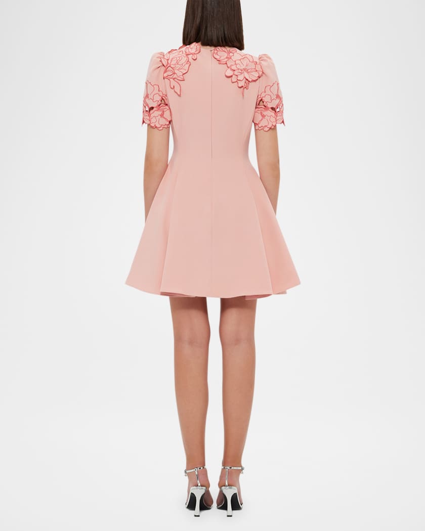 Elyse Applique Fit-&-Flare Mini Dress