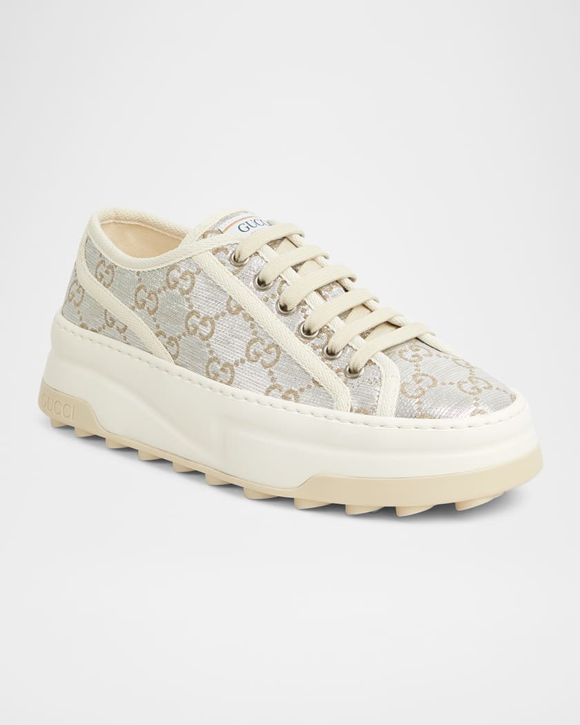 Tennis Treck GG Metallic Flatform Sneakers