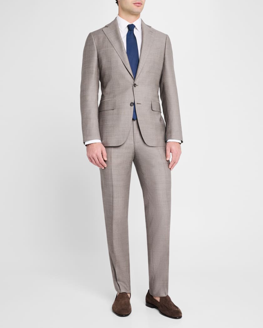 Men's Textured Solid Suit