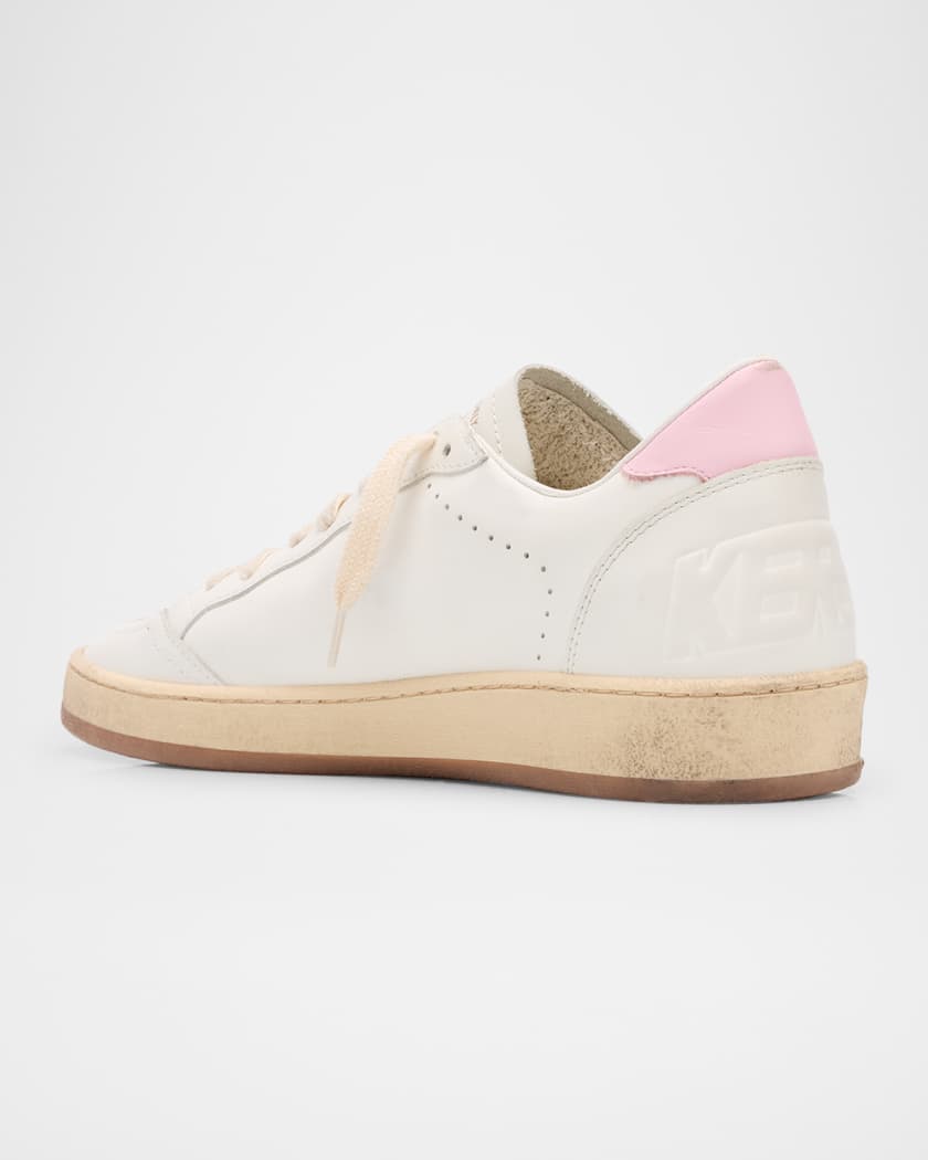 Ball Star Mixed Leather Low-Top Sneakers