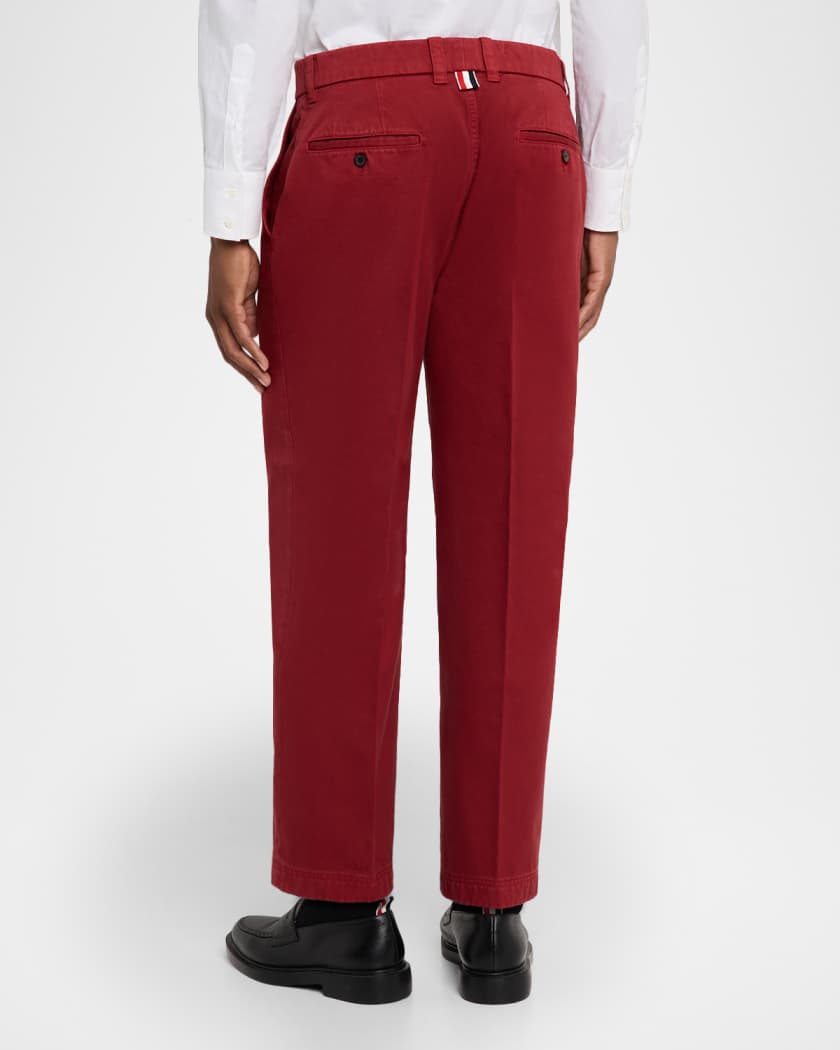Thom Browne Men's Garment-Dyed Chino Pants | Neiman Marcus