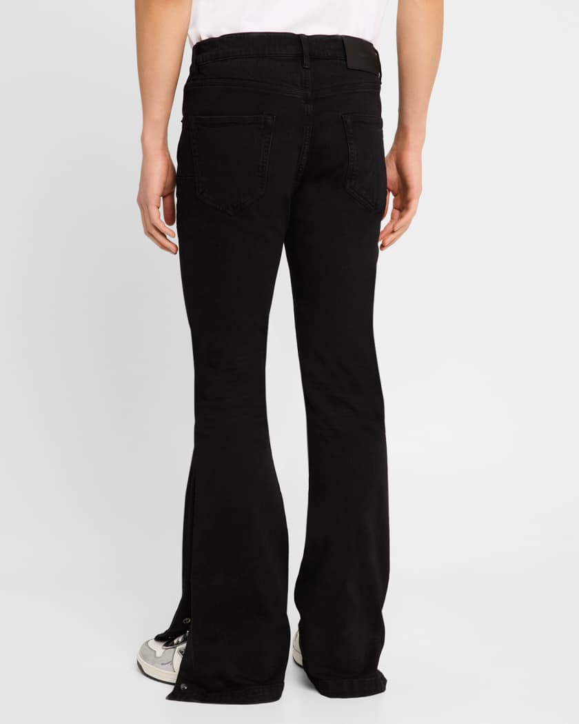 Men's Crystal Side-Snap Flare Jeans