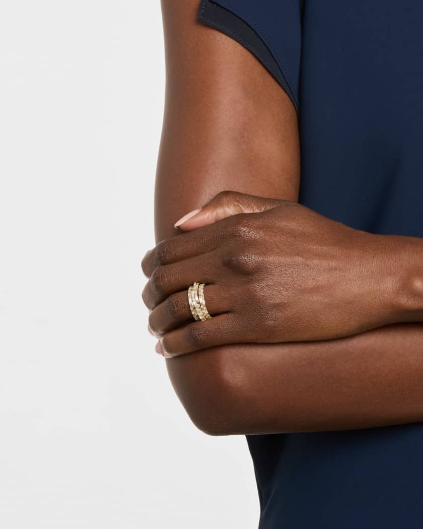 14K Yellow Gold Kinetic Ring with Baguette Diamonds