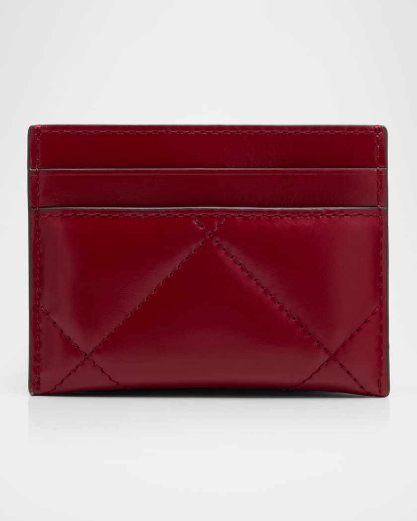 Kira Diamond Quilted Leather Card Case