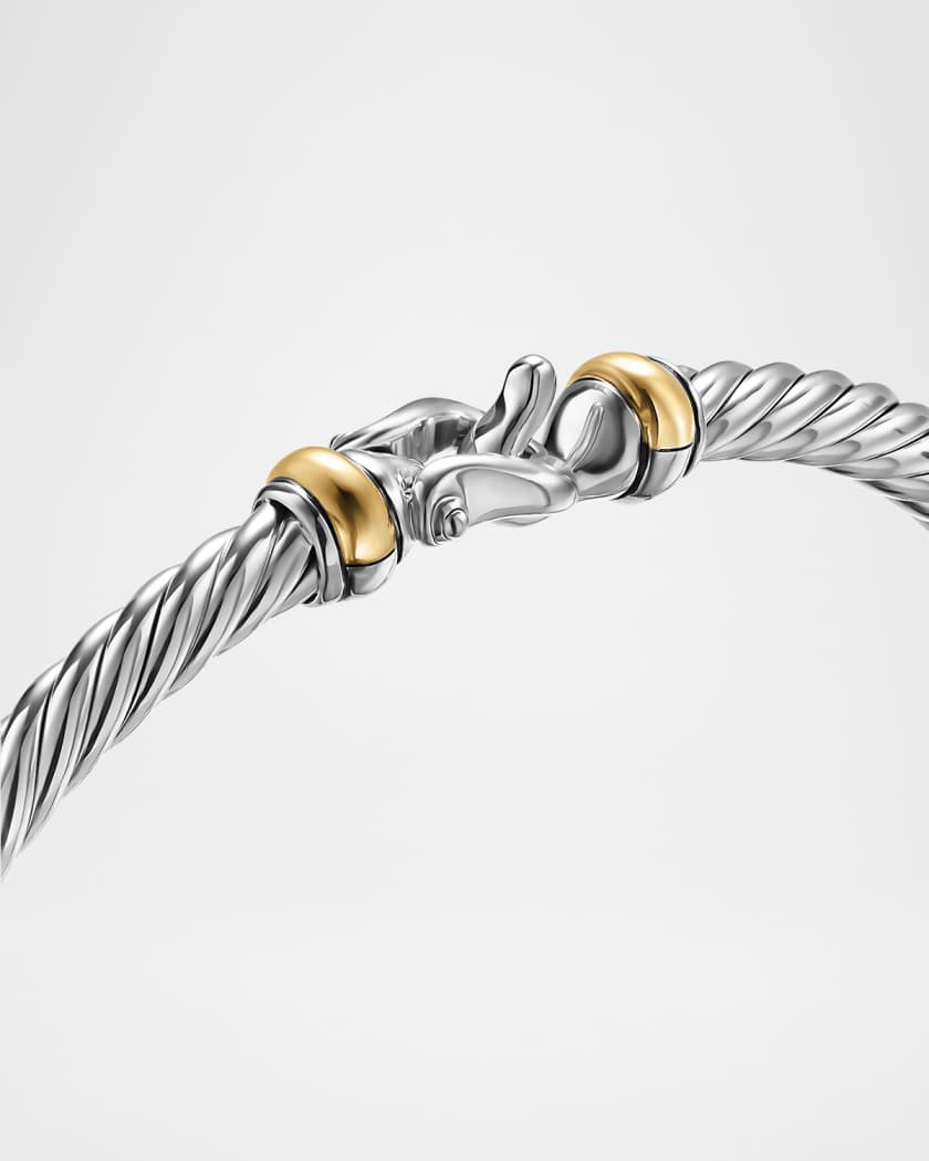 Cable Flex Buckle Bracelet in Sterling Silver, 4mm