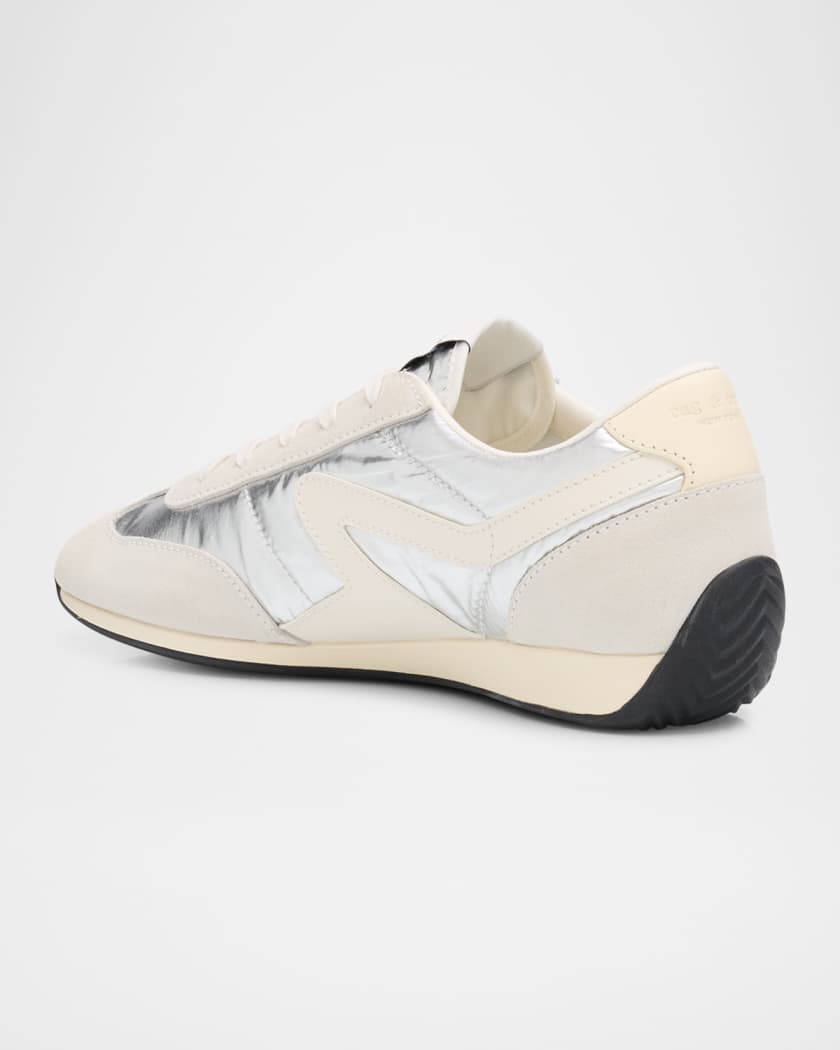 Retro Metallic Suede Runner Sneakers