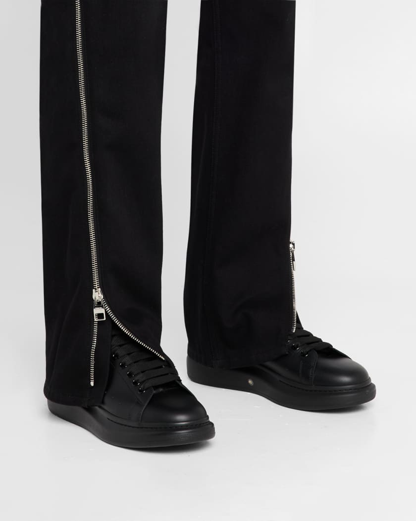 Men's Leather and Python Oversized Sneakers
