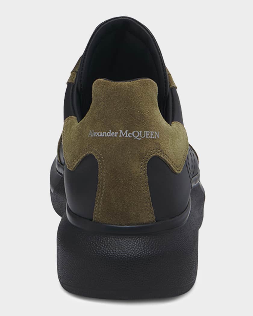 Men's Leather and Suede Oversized Sneakers