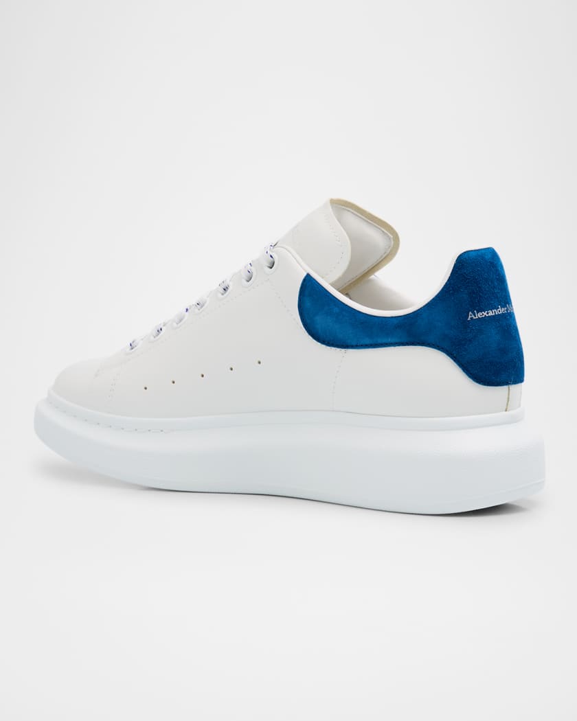 Men's Larry Leather and Velour Low-Top Sneakers