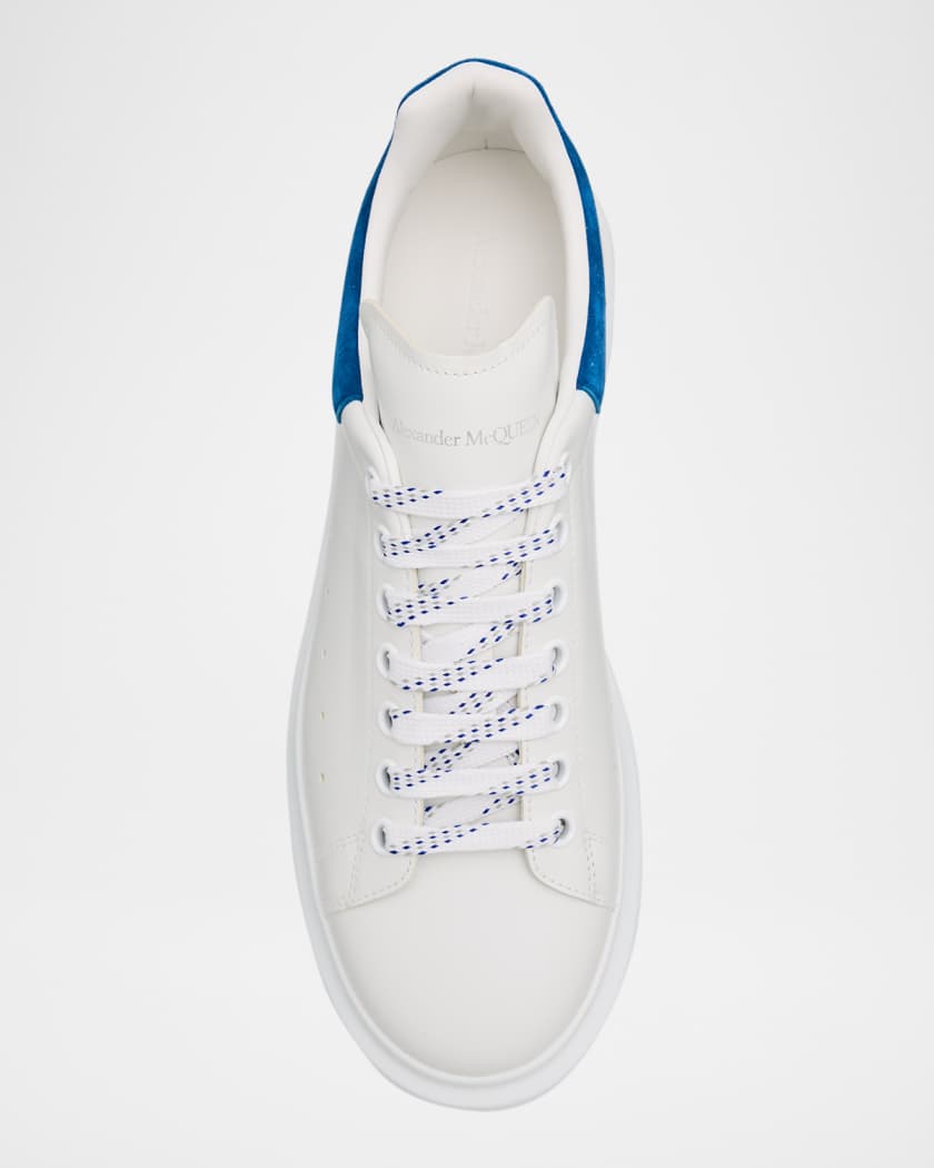 Men's Larry Leather and Velour Low-Top Sneakers