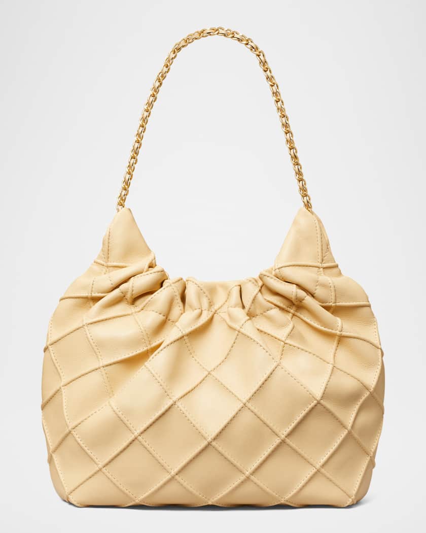 Fleming Mini Quilted Leather Hobo Bag