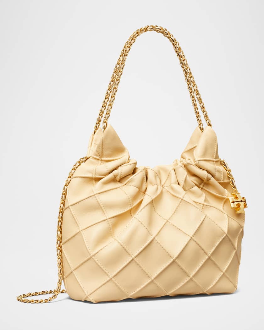 Fleming Mini Quilted Leather Hobo Bag