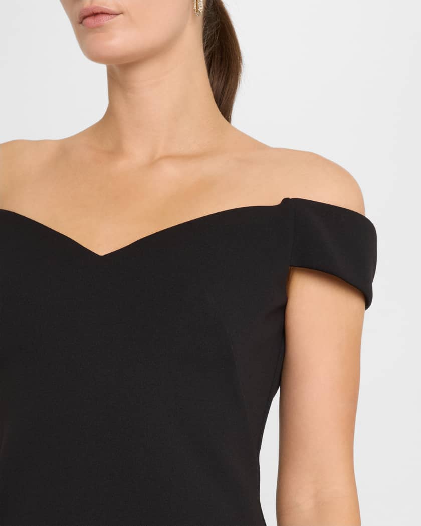 Off-Shoulder Ruffle Tiered Gown