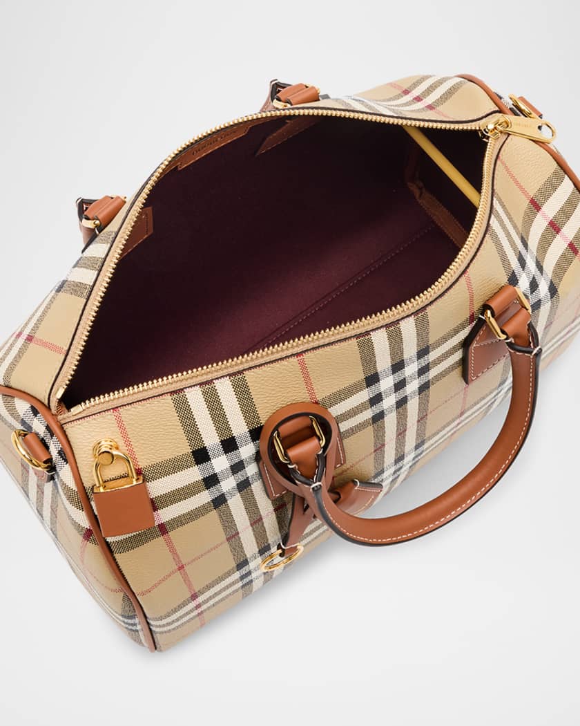 Bowling Check Top-Handle Bag