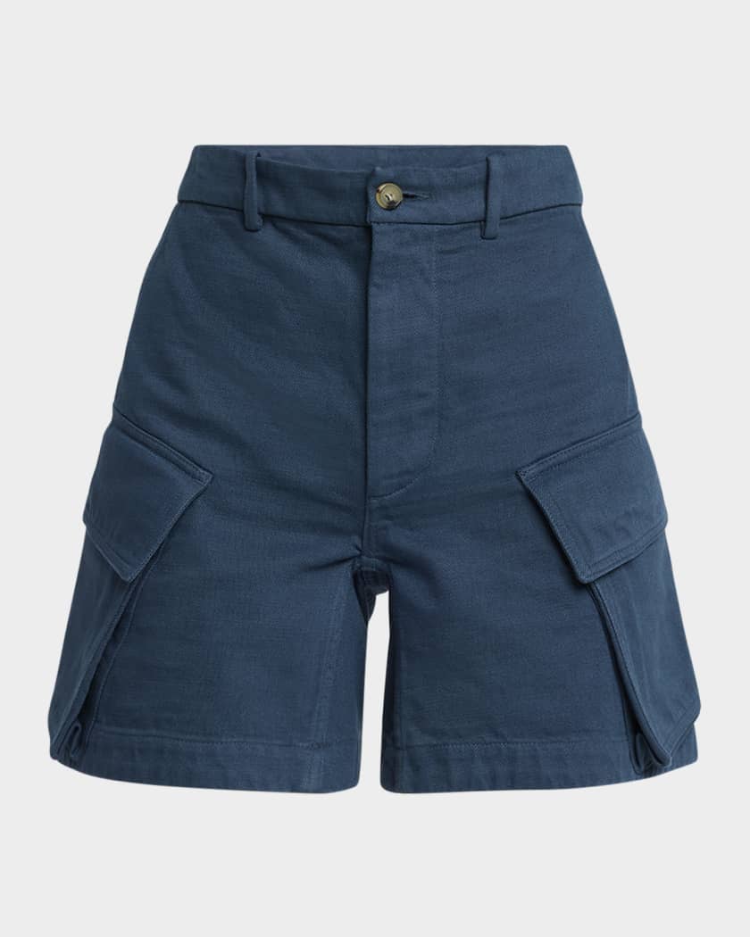 High Waist Cargo Shorts