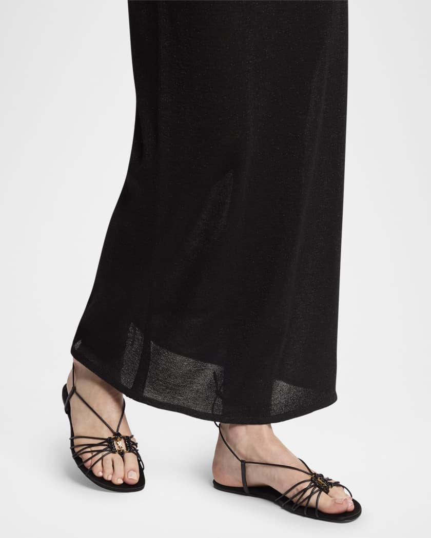 Babylone Strappy YSL Ankle-Tie Sandals