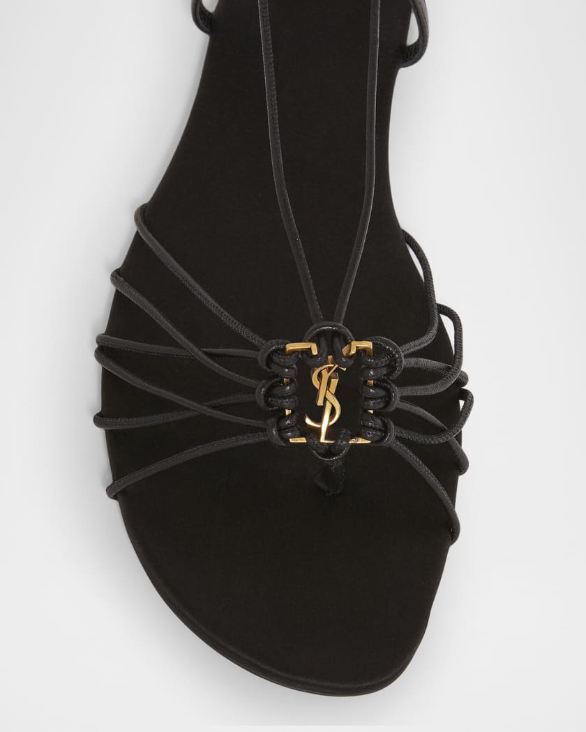 Babylone Strappy YSL Ankle-Tie Sandals