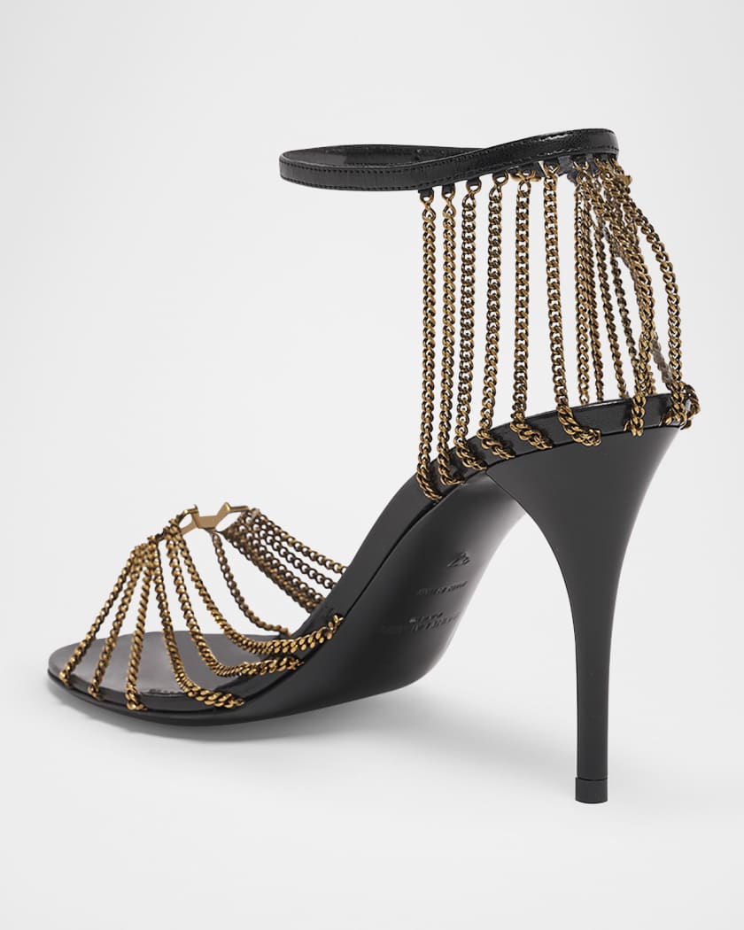 Babylone Strappy Chain YSL Stiletto Sandals