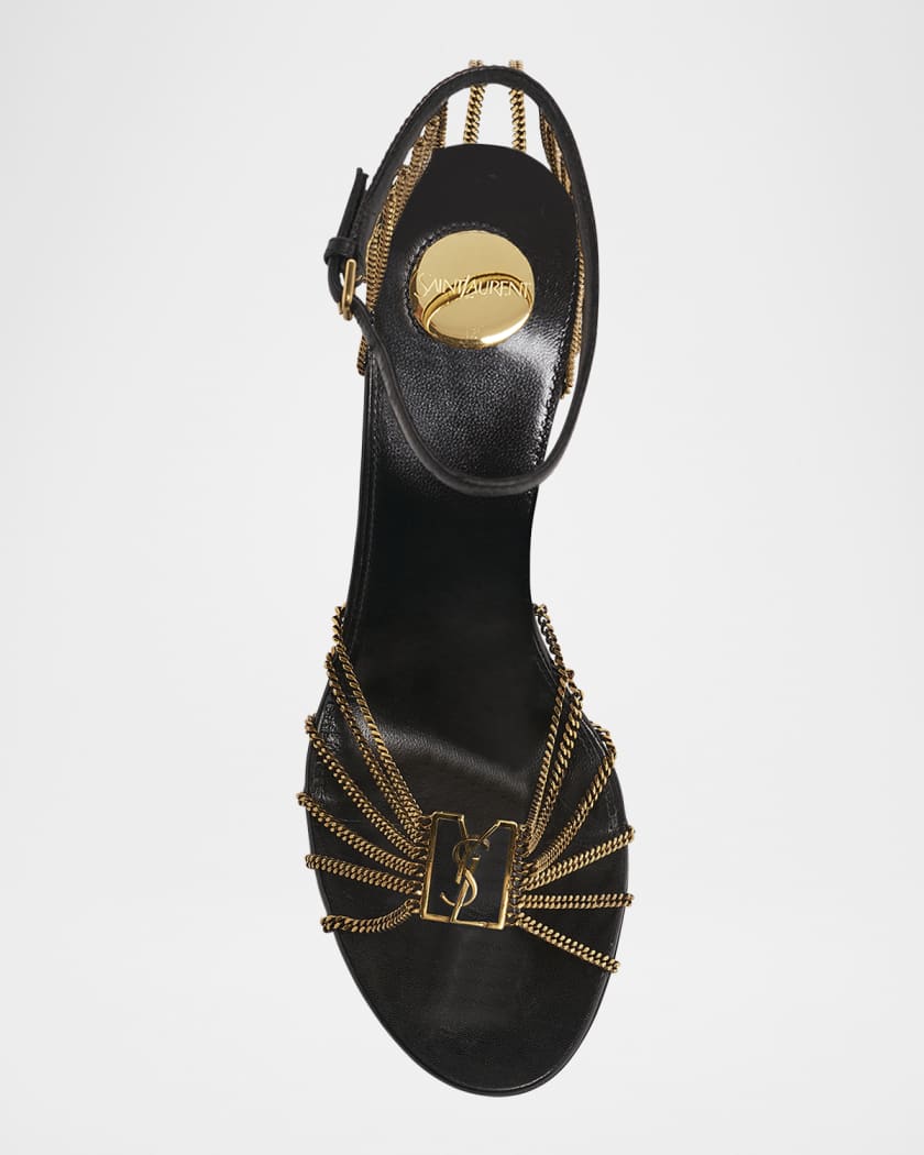 Babylone Strappy Chain YSL Stiletto Sandals