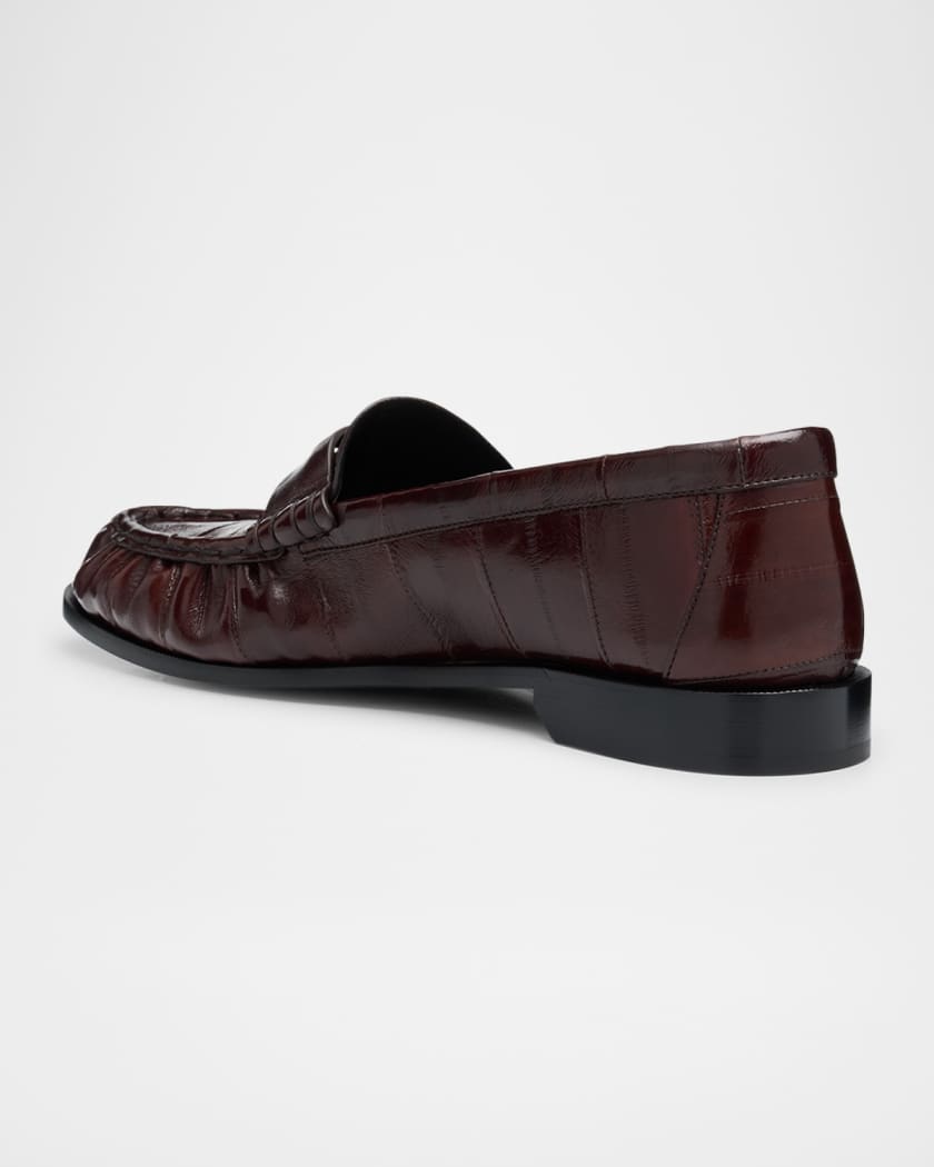 Men's Eel Leather Cassandre Penny Loafers