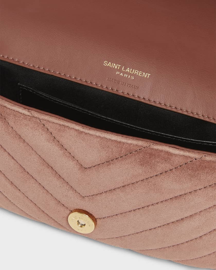 College Mini Chain Shoulder Bag in Suede 