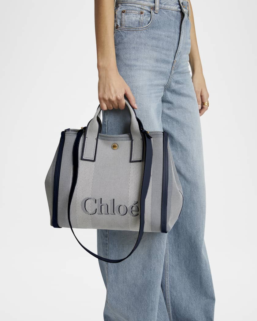 Large Carry Tote Bag in Jacquard Canvas 