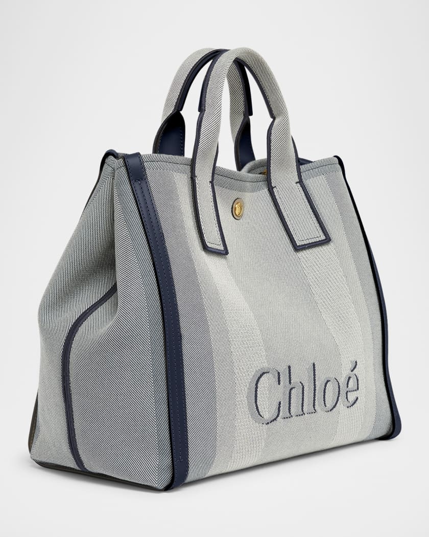 Large Carry Tote Bag in Jacquard Canvas 