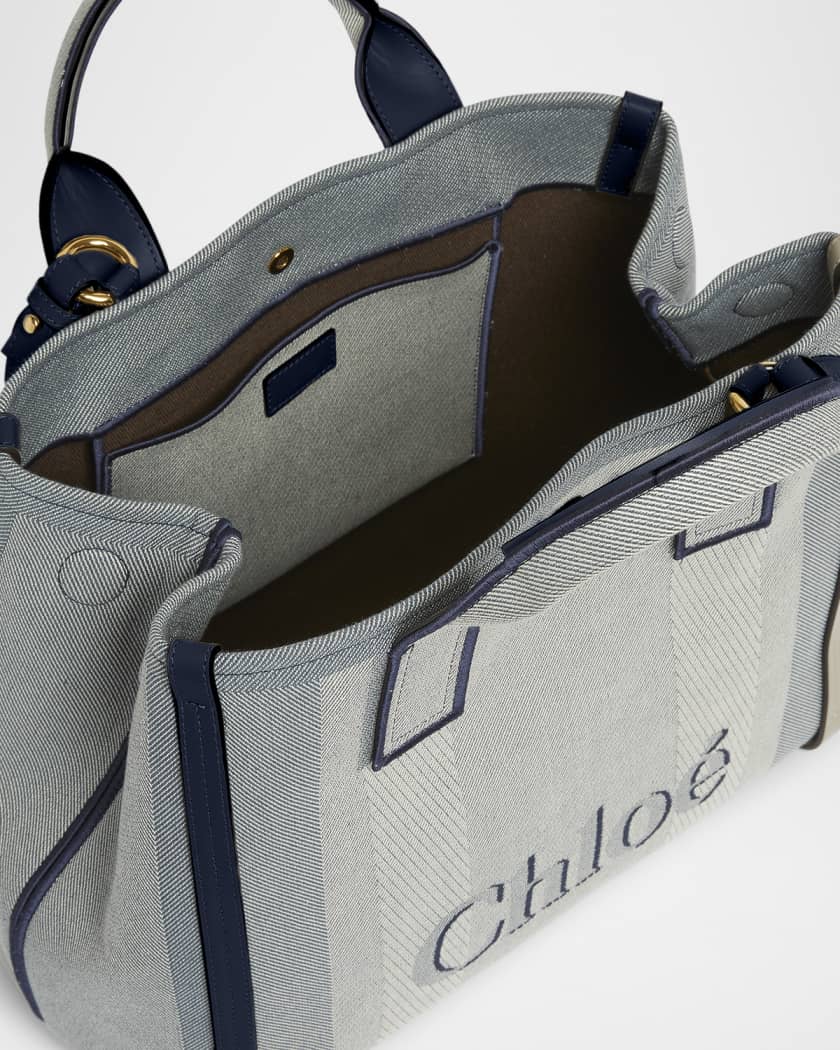 Large Carry Tote Bag in Jacquard Canvas 