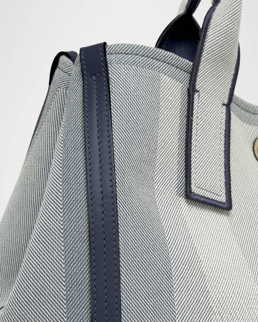 Large Carry Tote Bag in Jacquard Canvas 