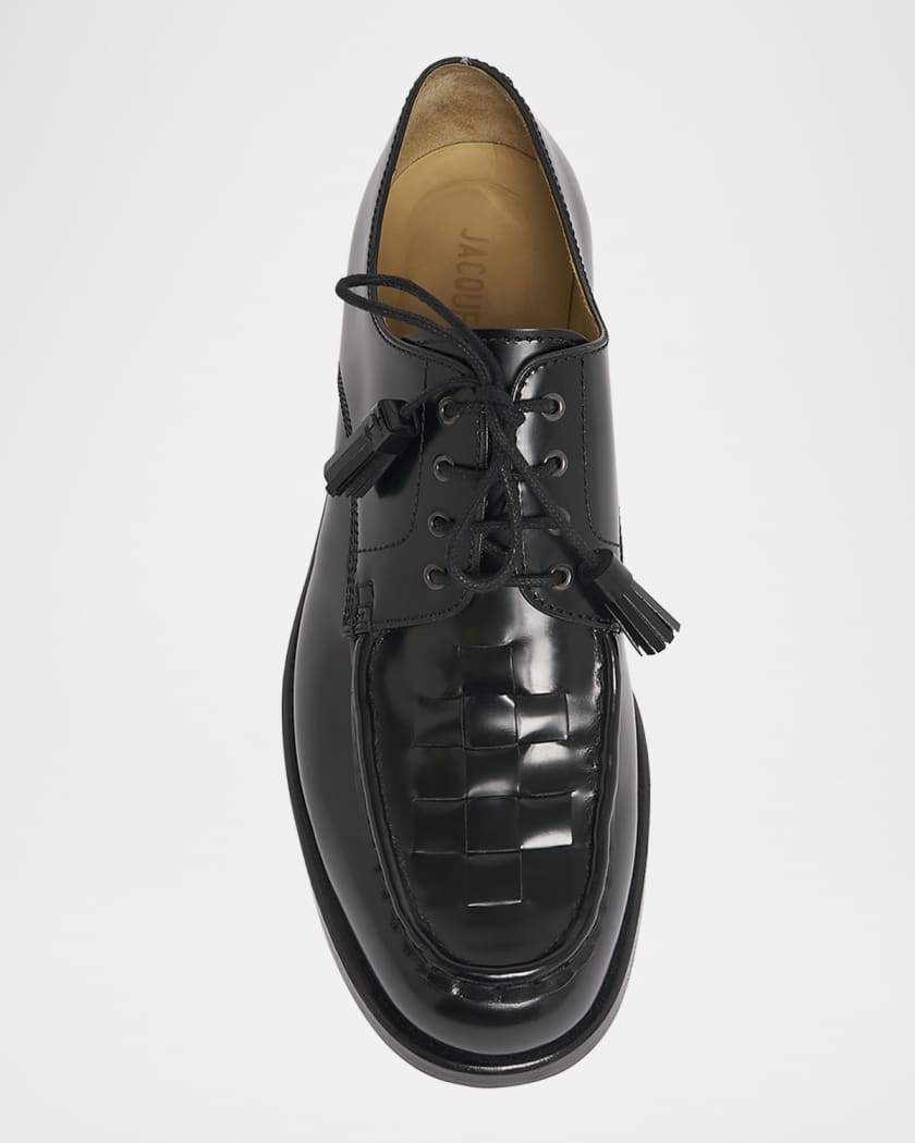 Men's Les Derbies Tressees Leather Derby Shoes