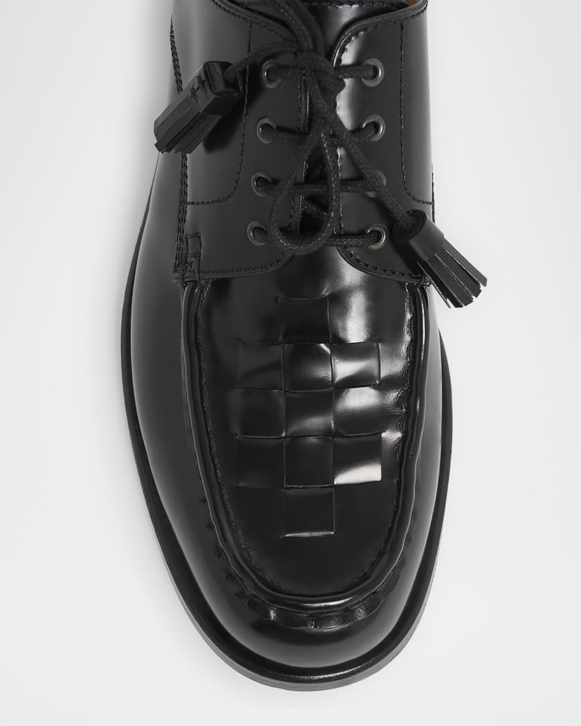 Men's Les Derbies Tressees Leather Derby Shoes