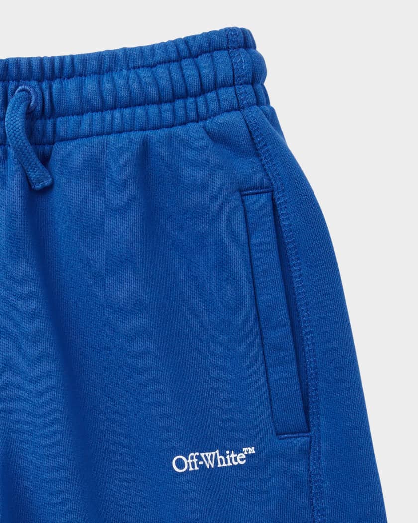 Boy's Bookish Logo Cotton Sweatshorts, Size 4-12