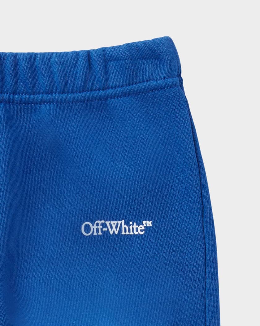 Boy's Bookish Diagonal Logo Sweatpants, Size 3M-3