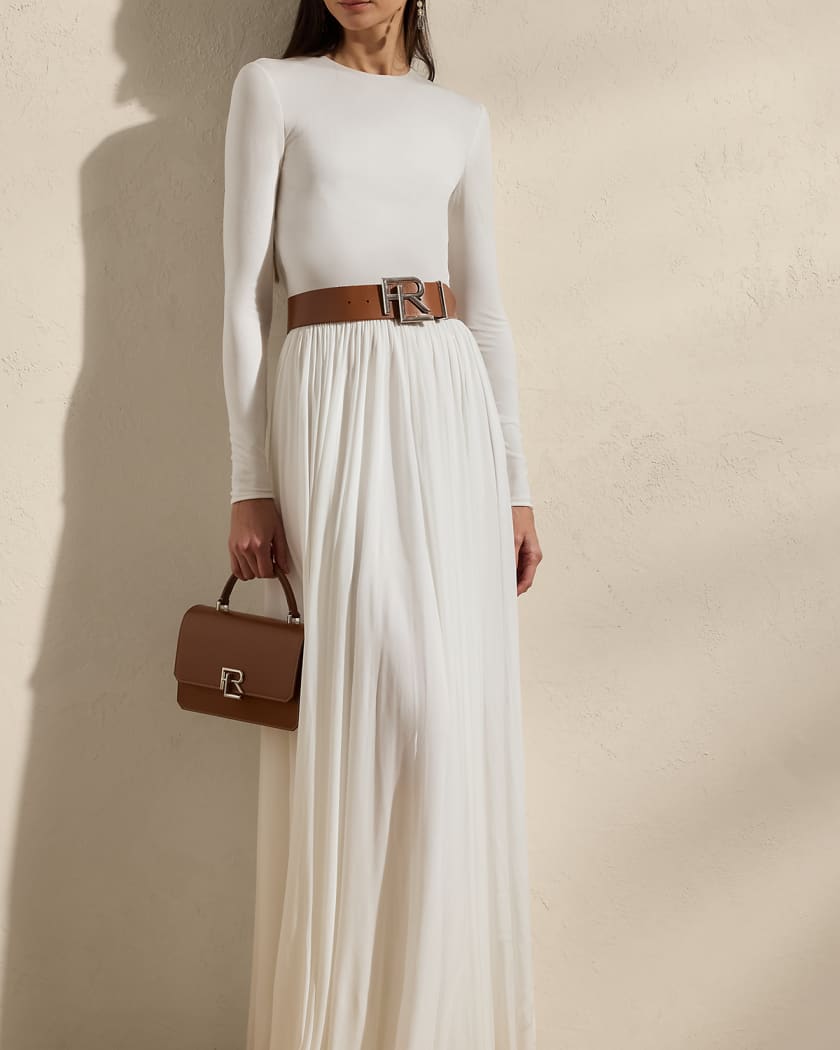 Shirred Crepe Jersey Day Dress
