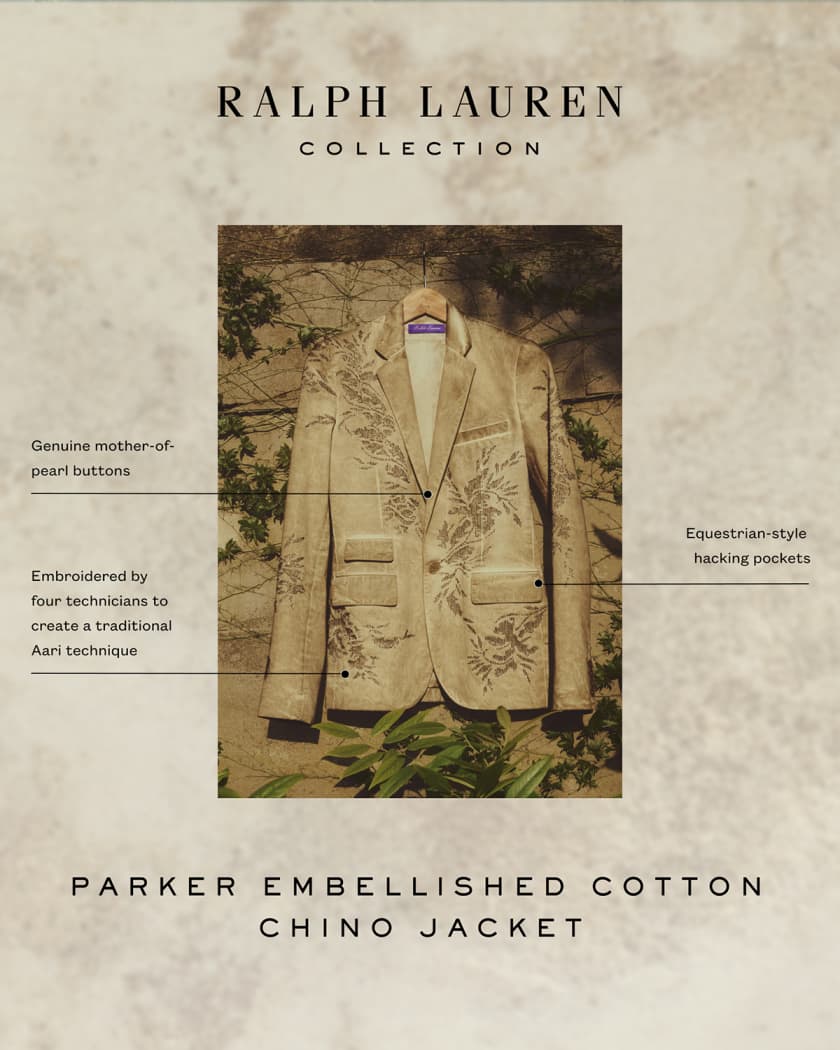 大切な Ralph Lauren Chino Cotton Embellished Parker Collection ジャケット・アウター