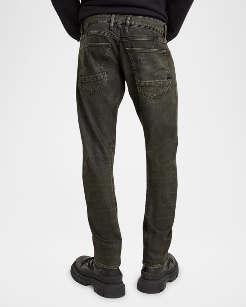 Men's Moto Cross 3D Zip Slim Jeans