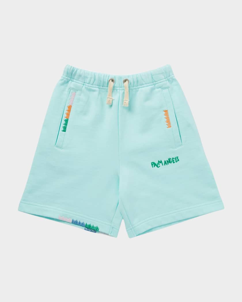 Boy's Embroidered Stitched Sweat Shorts