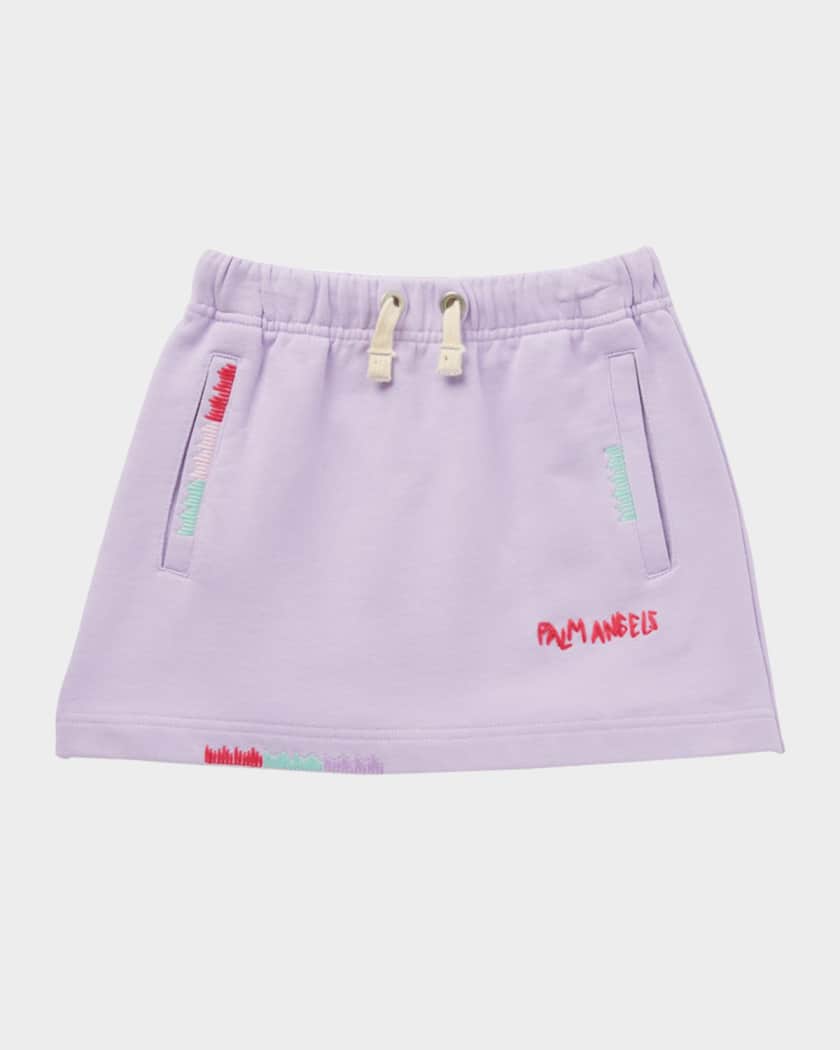 Girl's Logo-Embroidered Sweat Skirt